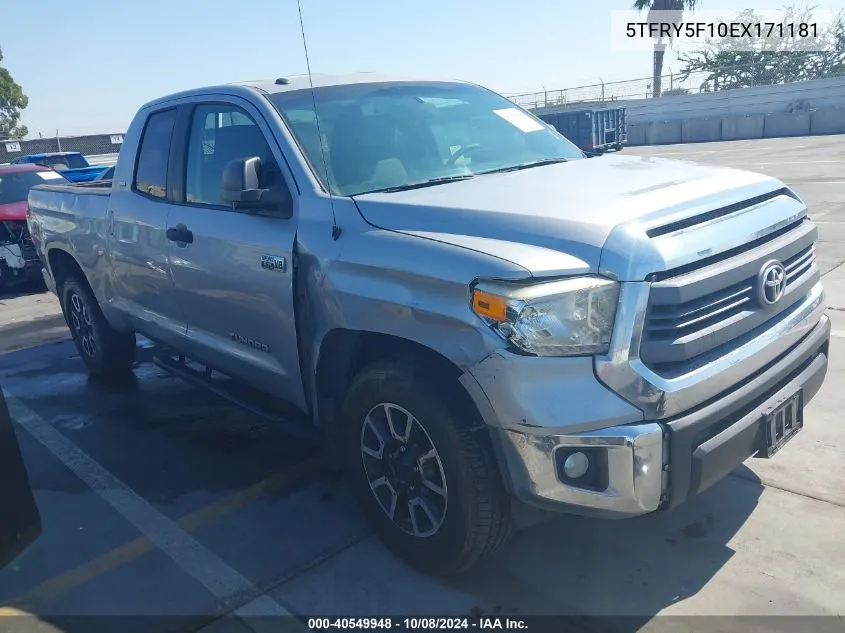 2014 Toyota Tundra Sr5 5.7L V8 VIN: 5TFRY5F10EX171181 Lot: 40549948