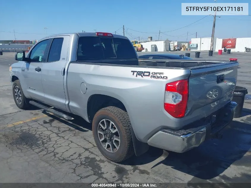 2014 Toyota Tundra Sr5 5.7L V8 VIN: 5TFRY5F10EX171181 Lot: 40549948