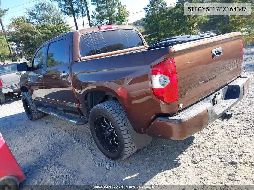 2014 Toyota Tundra 1794 5.7L V8 VIN: 5TFGY5F17EX164347 Lot: 40561272