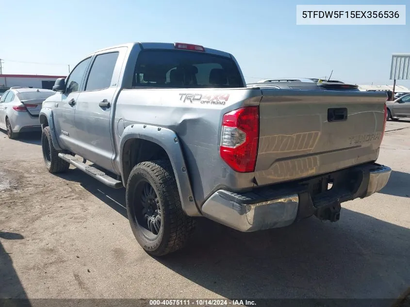 2014 Toyota Tundra Sr5 5.7L V8 VIN: 5TFDW5F15EX356536 Lot: 40575111