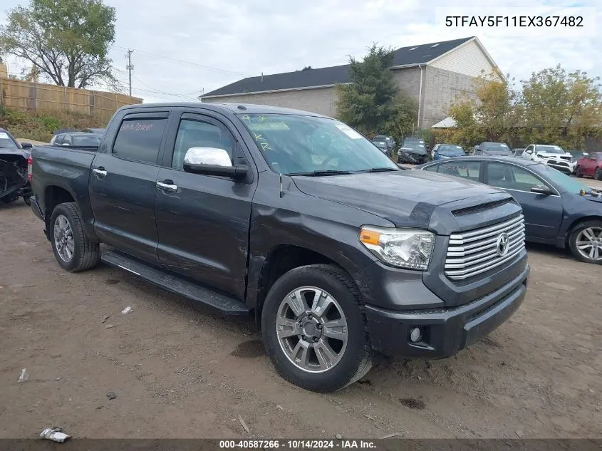 2014 Toyota Tundra Crewmax Platinum VIN: 5TFAY5F11EX367482 Lot: 40587266