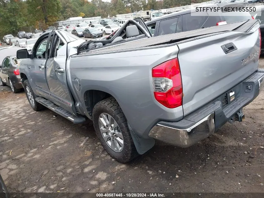 2014 Toyota Tundra Limited 5.7L V8 VIN: 5TFFY5F14EX165550 Lot: 40587445