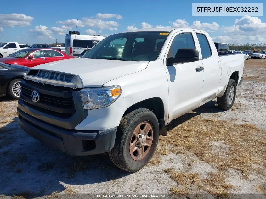 2014 Toyota Tundra Sr V6 VIN: 5TFRU5F18EX032282 Lot: 40626391