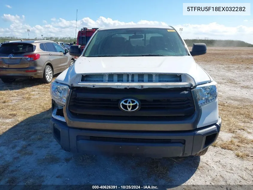 2014 Toyota Tundra Sr V6 VIN: 5TFRU5F18EX032282 Lot: 40626391