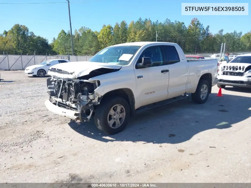 2014 Toyota Tundra Sr5 5.7L V8 VIN: 5TFUW5F16EX398505 Lot: 40630610