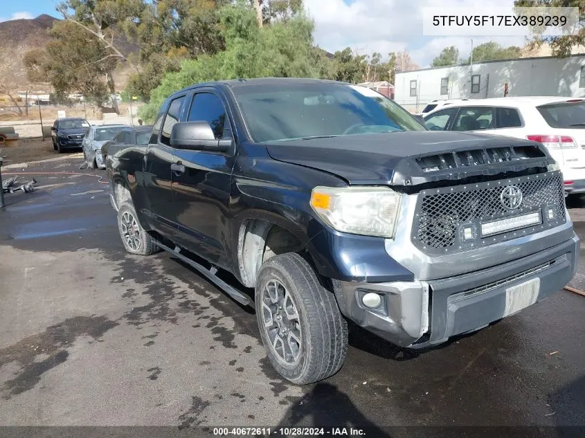 2014 Toyota Tundra Double Cab Sr/Double Cab Sr5 VIN: 5TFUY5F17EX389239 Lot: 40672611