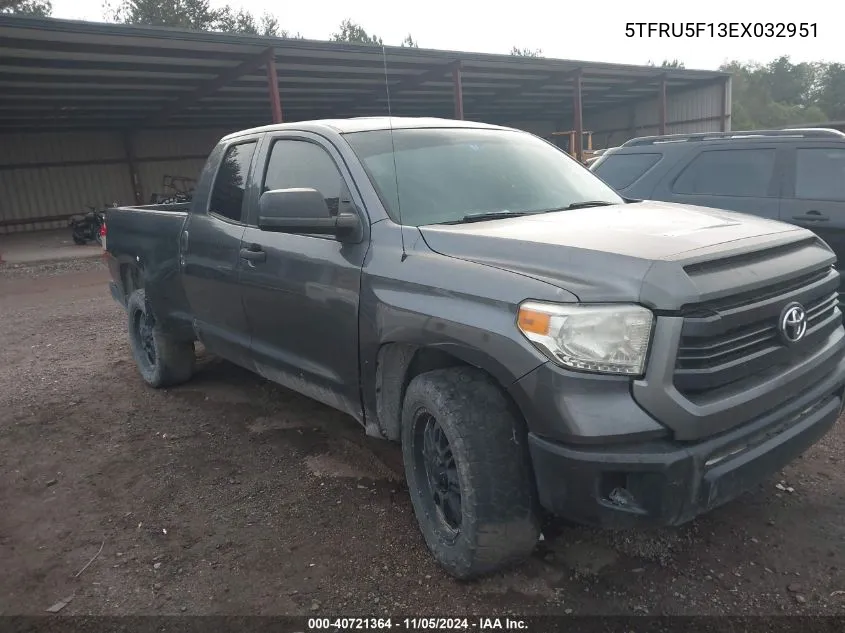 2014 Toyota Tundra Sr V6 VIN: 5TFRU5F13EX032951 Lot: 40721364