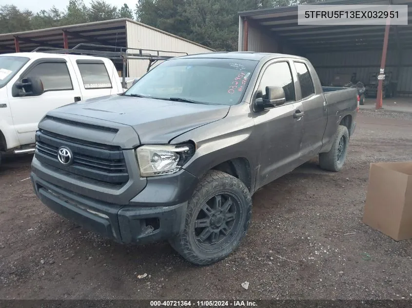 2014 Toyota Tundra Sr V6 VIN: 5TFRU5F13EX032951 Lot: 40721364