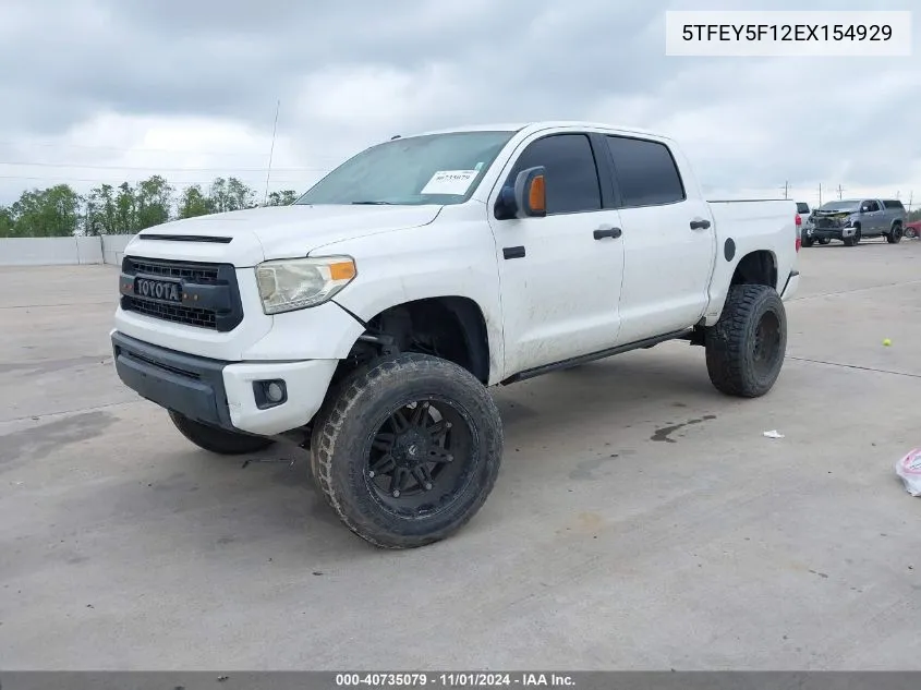 2014 Toyota Tundra Sr5 5.7L V8 VIN: 5TFEY5F12EX154929 Lot: 40735079