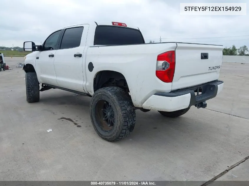 2014 Toyota Tundra Sr5 5.7L V8 VIN: 5TFEY5F12EX154929 Lot: 40735079