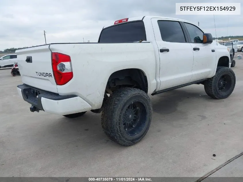 2014 Toyota Tundra Sr5 5.7L V8 VIN: 5TFEY5F12EX154929 Lot: 40735079