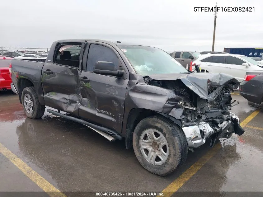 2014 Toyota Tundra Sr5 4.6L V8 VIN: 5TFEM5F16EX082421 Lot: 40735426