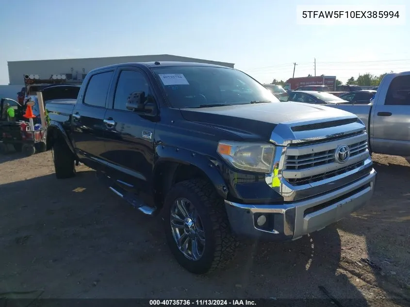 2014 Toyota Tundra 1794 5.7L V8 VIN: 5TFAW5F10EX385994 Lot: 40735736