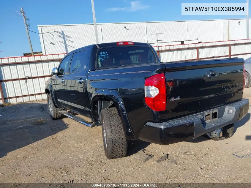 2014 Toyota Tundra 1794 5.7L V8 VIN: 5TFAW5F10EX385994 Lot: 40735736