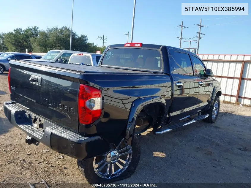 2014 Toyota Tundra 1794 5.7L V8 VIN: 5TFAW5F10EX385994 Lot: 40735736