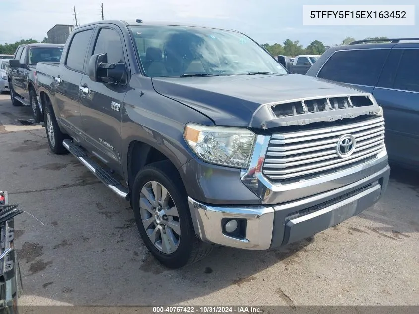 2014 Toyota Tundra Limited 5.7L V8 VIN: 5TFFY5F15EX163452 Lot: 40757422