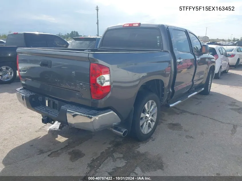 2014 Toyota Tundra Limited 5.7L V8 VIN: 5TFFY5F15EX163452 Lot: 40757422