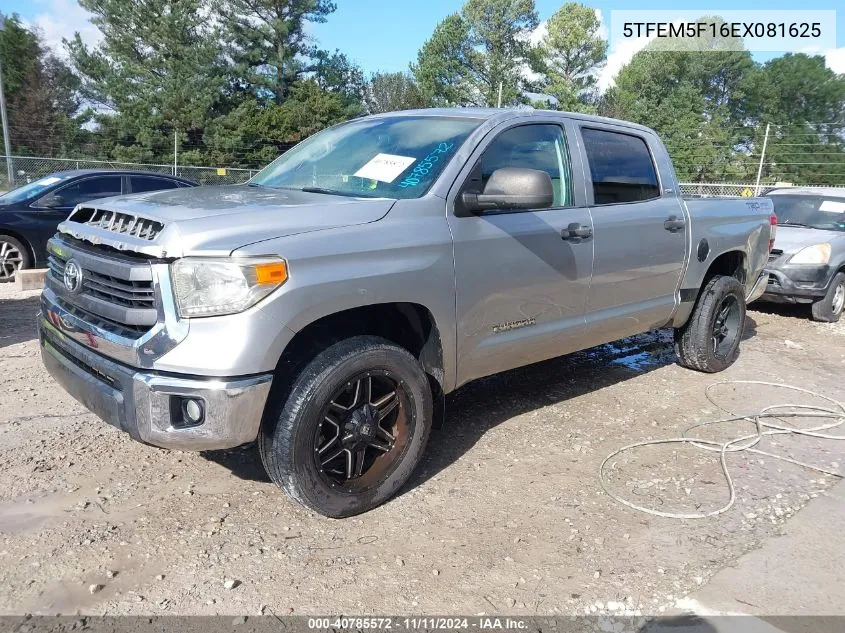 2014 Toyota Tundra Sr5 4.6L V8 VIN: 5TFEM5F16EX081625 Lot: 40785572