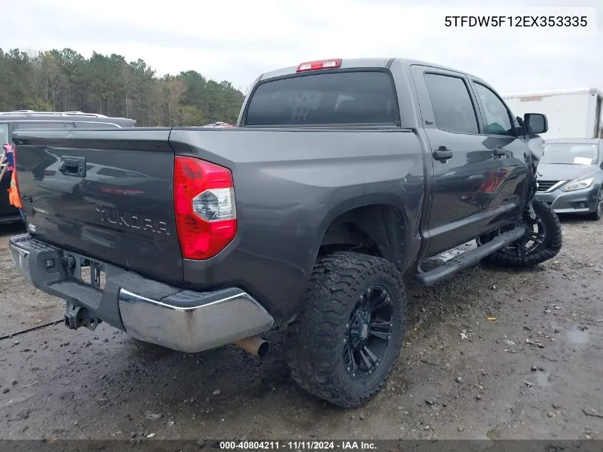 2014 Toyota Tundra Sr5 5.7L V8 VIN: 5TFDW5F12EX353335 Lot: 40804211