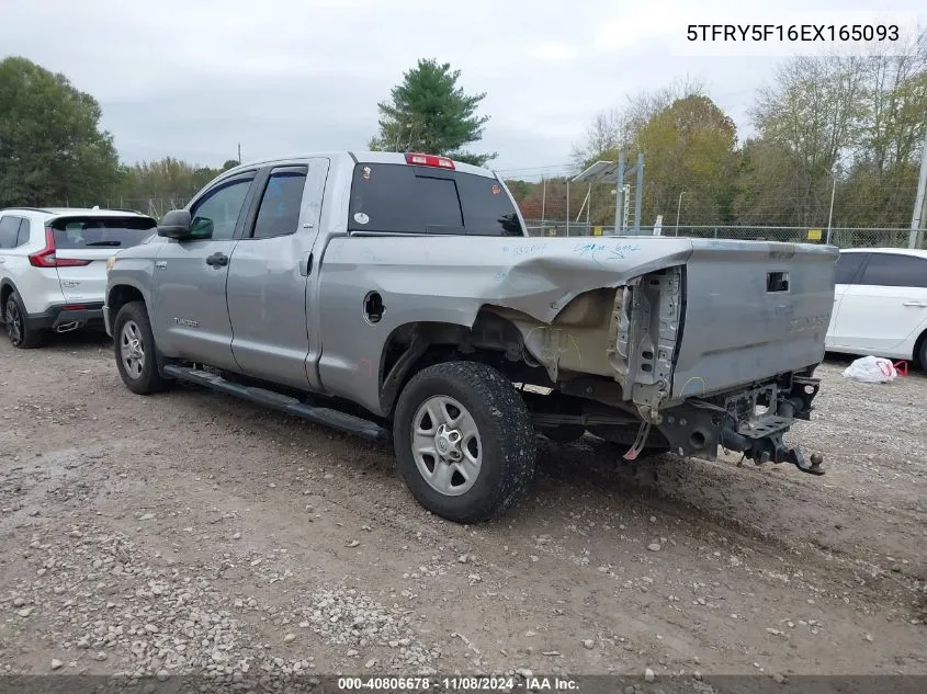 2014 Toyota Tundra Sr5 5.7L V8 VIN: 5TFRY5F16EX165093 Lot: 40806678