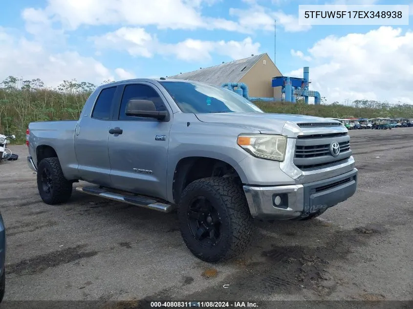 2014 Toyota Tundra Sr5 5.7L V8 VIN: 5TFUW5F17EX348938 Lot: 40808311