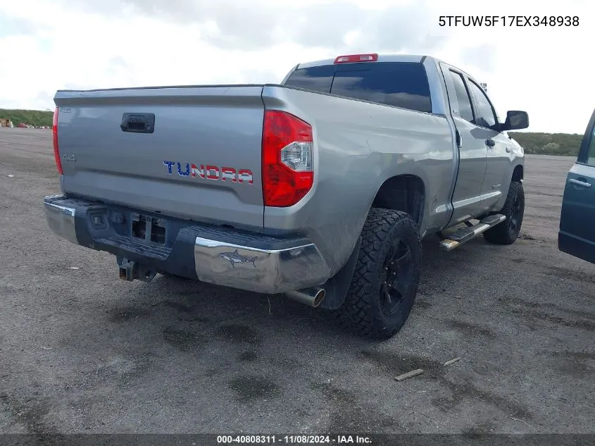 2014 Toyota Tundra Sr5 5.7L V8 VIN: 5TFUW5F17EX348938 Lot: 40808311