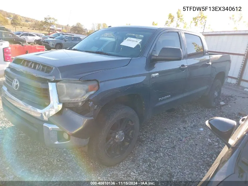 2014 Toyota Tundra Sr5 5.7L V8 VIN: 5TFDW5F13EX340612 Lot: 40810136