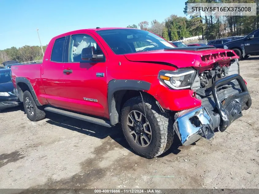 2014 Toyota Tundra Sr5 5.7L V8 VIN: 5TFUY5F16EX375008 Lot: 40815686