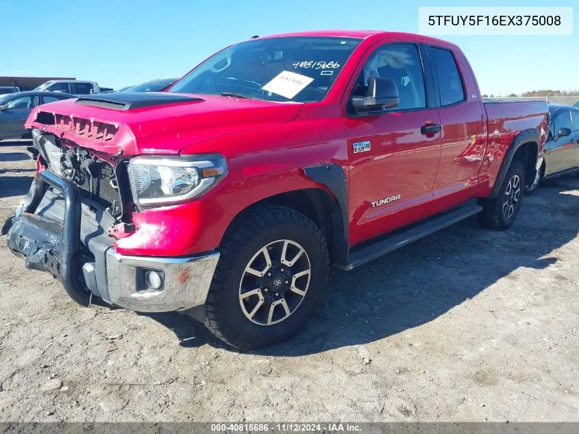 2014 Toyota Tundra Sr5 5.7L V8 VIN: 5TFUY5F16EX375008 Lot: 40815686