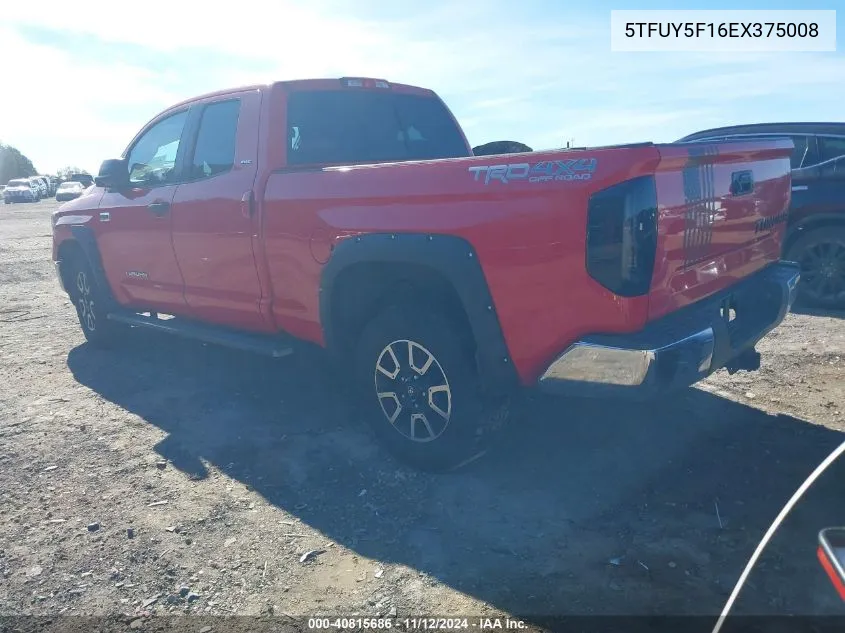 2014 Toyota Tundra Sr5 5.7L V8 VIN: 5TFUY5F16EX375008 Lot: 40815686