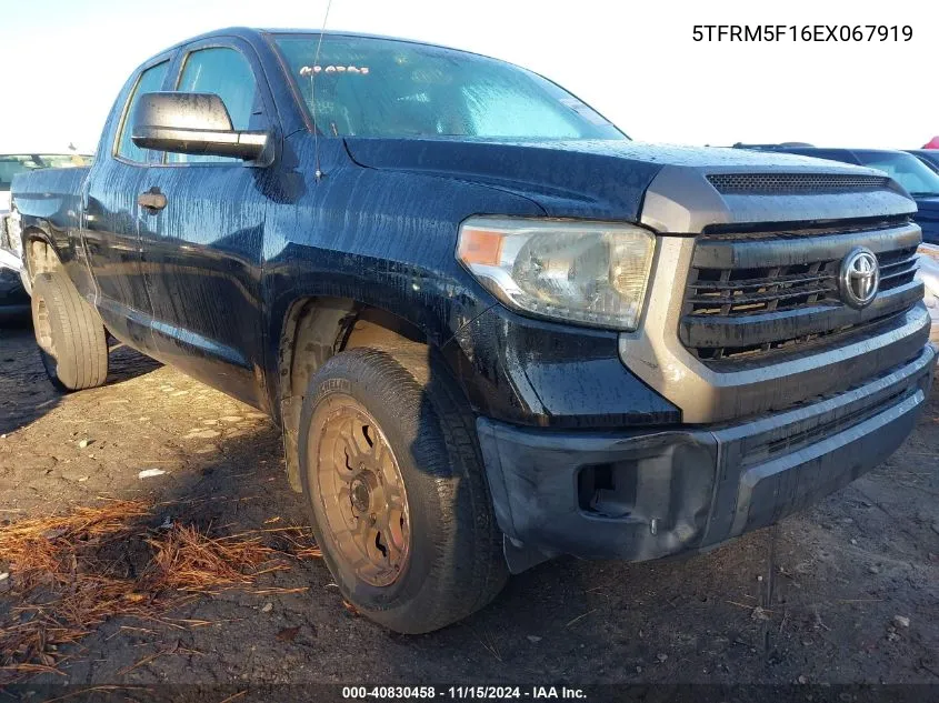 2014 Toyota Tundra Sr 4.6L V8 VIN: 5TFRM5F16EX067919 Lot: 40830458