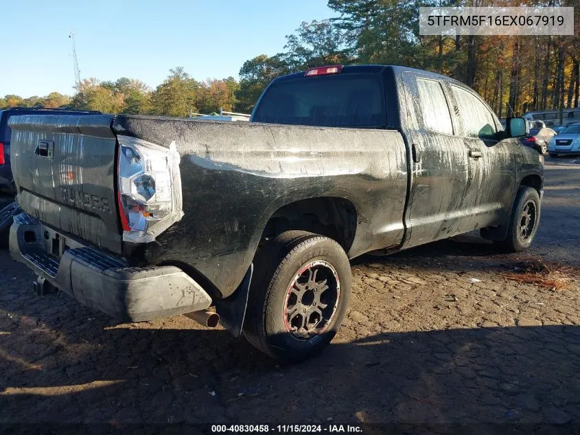 2014 Toyota Tundra Sr 4.6L V8 VIN: 5TFRM5F16EX067919 Lot: 40830458