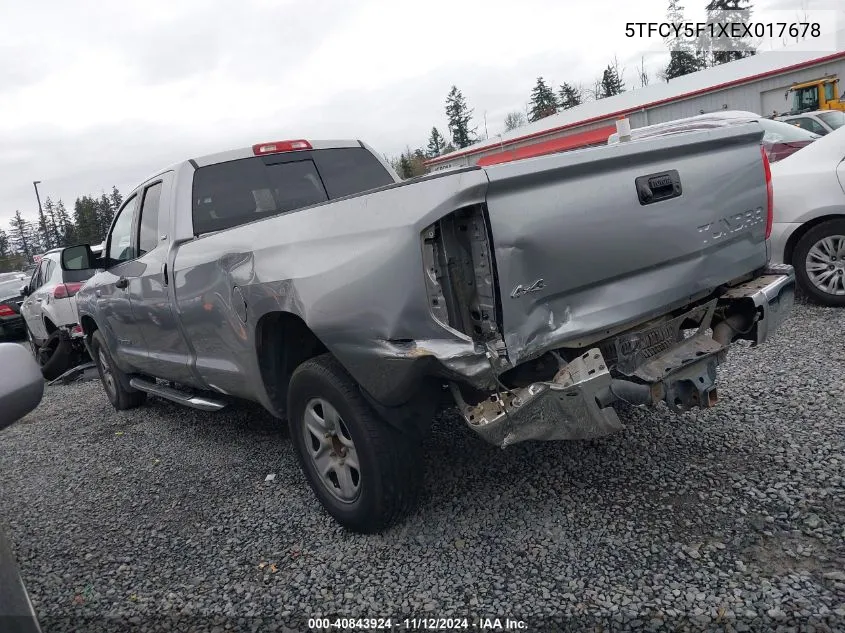 2014 Toyota Tundra Sr5 5.7L V8 VIN: 5TFCY5F1XEX017678 Lot: 40843924