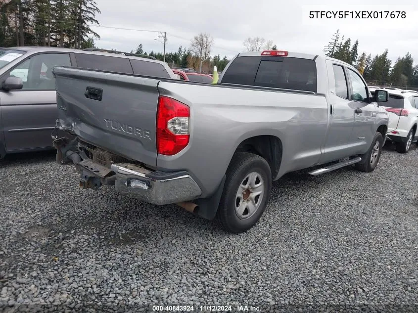 2014 Toyota Tundra Sr5 5.7L V8 VIN: 5TFCY5F1XEX017678 Lot: 40843924