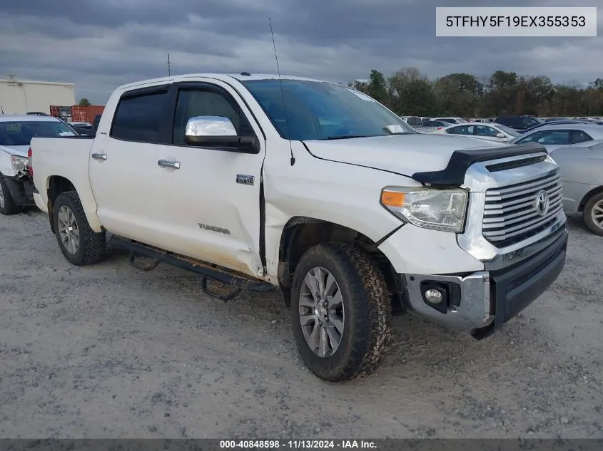 2014 Toyota Tundra Limited 5.7L V8 VIN: 5TFHY5F19EX355353 Lot: 40848598