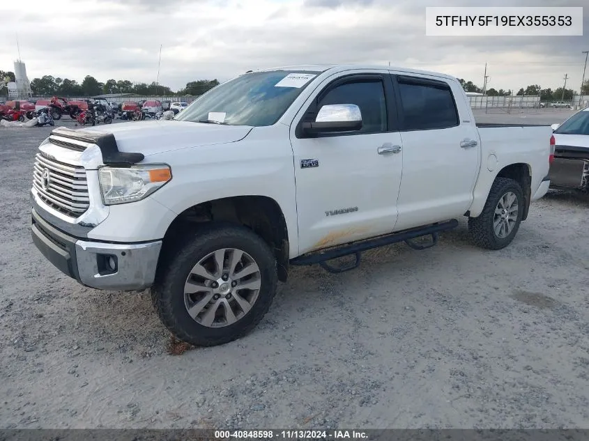 2014 Toyota Tundra Limited 5.7L V8 VIN: 5TFHY5F19EX355353 Lot: 40848598