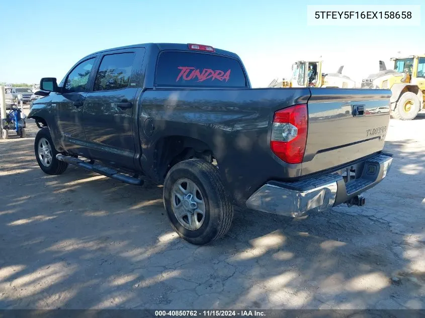 2014 Toyota Tundra Sr5 5.7L V8 VIN: 5TFEY5F16EX158658 Lot: 40850762