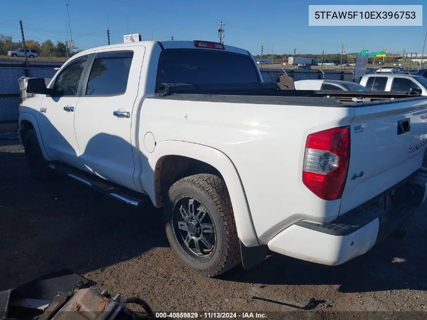 2014 Toyota Tundra Platinum 5.7L V8 VIN: 5TFAW5F10EX396753 Lot: 40859829