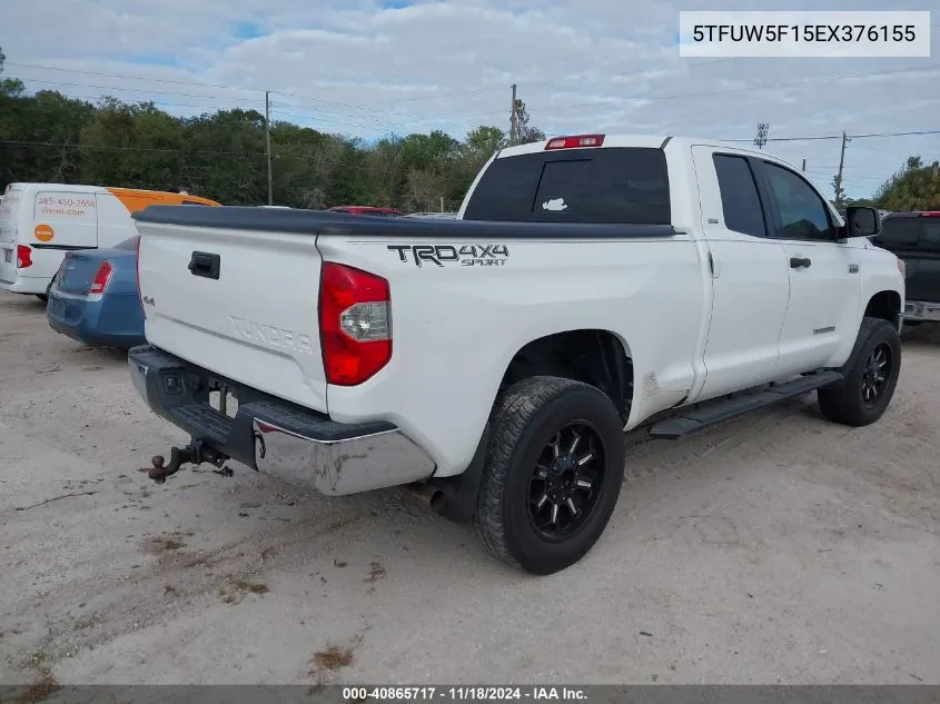 2014 Toyota Tundra Sr5 5.7L V8 VIN: 5TFUW5F15EX376155 Lot: 40865717