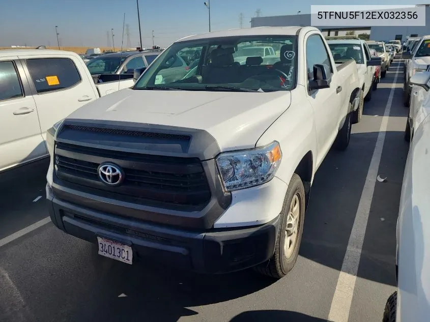 2014 Toyota Tundra Sr VIN: 5TFNU5F12EX032356 Lot: 40879071