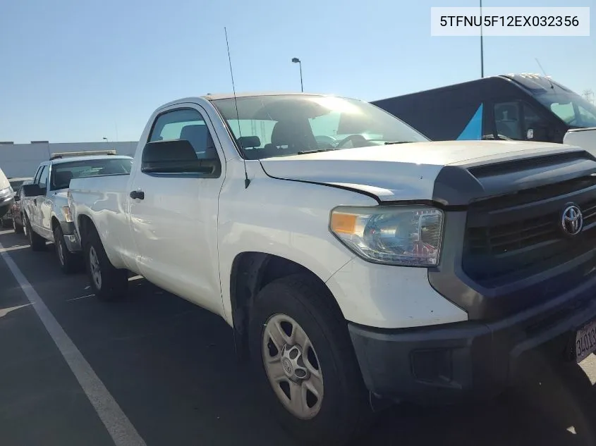 2014 Toyota Tundra Sr VIN: 5TFNU5F12EX032356 Lot: 40879071