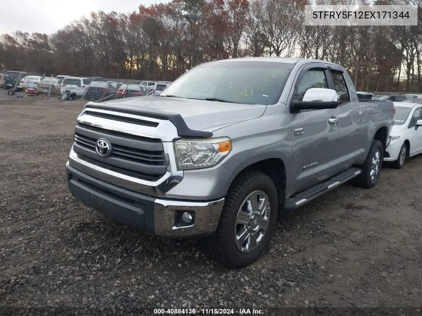 2014 Toyota Tundra Sr5 5.7L V8 VIN: 5TFRY5F12EX171344 Lot: 40884136