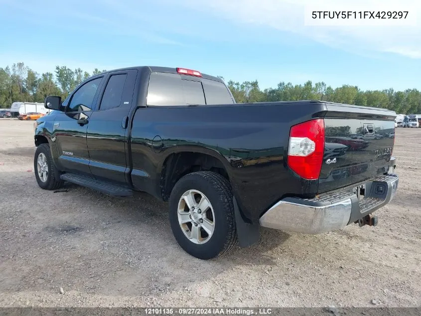 2015 Toyota Tundra Sr 5.7L V8 VIN: 5TFUY5F11FX429297 Lot: 12101135