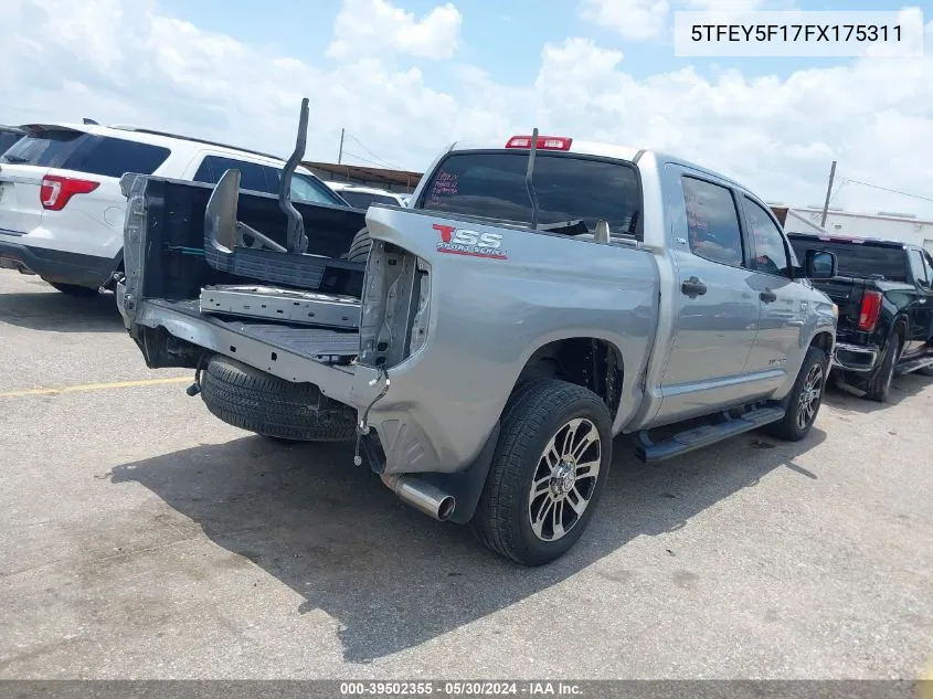 2015 Toyota Tundra Sr5 5.7L V8 VIN: 5TFEY5F17FX175311 Lot: 39502355