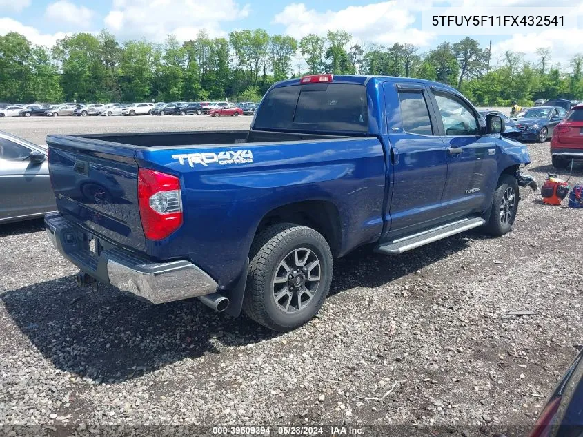 2015 Toyota Tundra Sr5 5.7L V8 VIN: 5TFUY5F11FX432541 Lot: 39509394