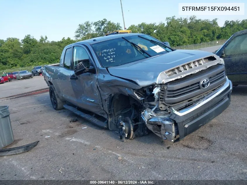 5TFRM5F15FX094451 2015 Toyota Tundra Sr5 4.6L V8