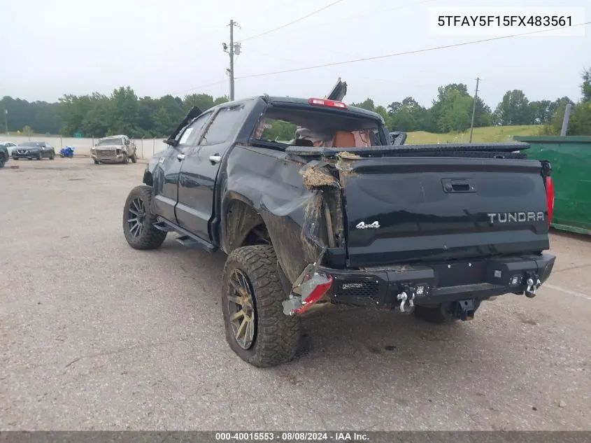 2015 Toyota Tundra 1794 5.7L V8 VIN: 5TFAY5F15FX483561 Lot: 40015553