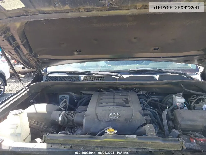 5TFDY5F18FX428941 2015 Toyota Tundra Sr5 5.7L V8