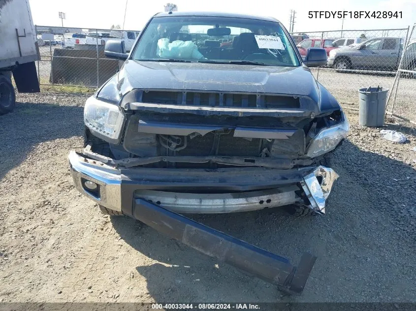 5TFDY5F18FX428941 2015 Toyota Tundra Sr5 5.7L V8