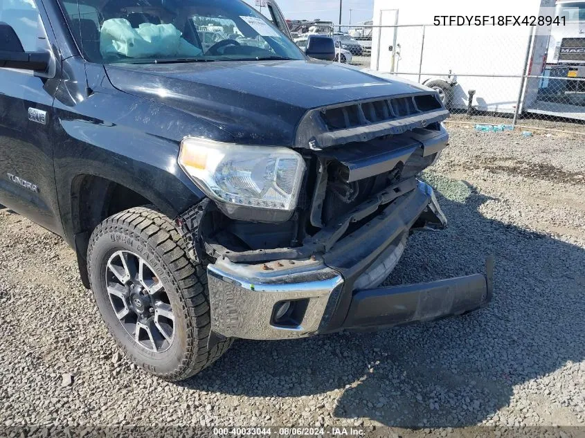 5TFDY5F18FX428941 2015 Toyota Tundra Sr5 5.7L V8